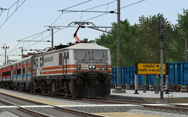 11087/Veraval - Pune Express (PT) Indian Train Simulator Scenario on WRv1 (RJT-SUNR-ADI-BRC) [Discontinued] Route