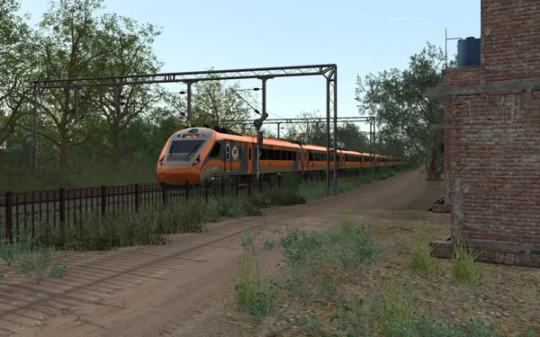 Explorer WRv1 with ITS New Section only. Indian Train Simulator Scenario on WRv1 (RJT-SUNR-ADI-BRC) [Discontinued] Route
