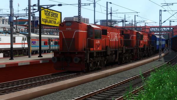 P3 DUAL ALCO FRIGHT  BY ULLAS Indian Train Simulator Scenario on ECR (ARA - JHAJHA) FLG Route