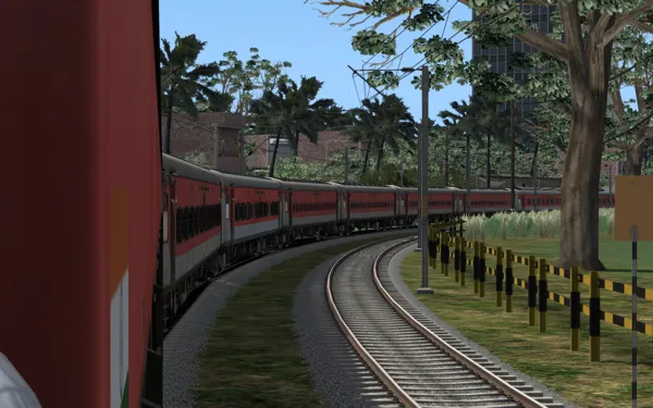 ITS 12624 TVC-MGR Central Mail Indian Train Simulator Scenario on SRv1.5 Kerala 249KMS by Jerin George Route