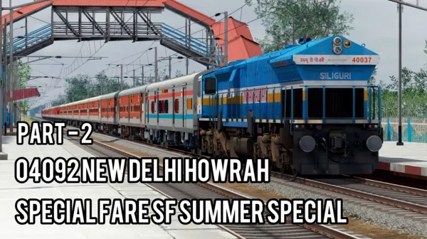 (PART 2) 04092/New Delhi - Howrah Special Fare SF Summer Special by D-RAIL Indian Train Simulator Scenario on ECR (ARA - JHAJHA) FLG Route