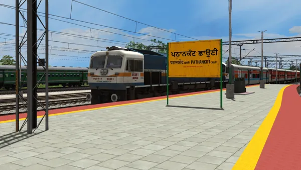 15655/Kamakhya - Shri Mata Vaishno Devi Katra Weekly Express Indian Train Simulator Scenario on Pathankot-Katra line Route